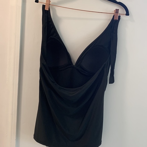 Black Tankini Bathing Suit Top  Size 16 very small for a size 16 - Picture 9 of 15